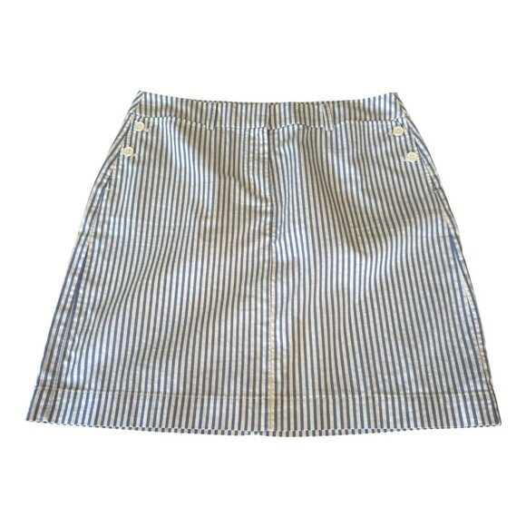 Talbots Plus Nautical Striped Pencil Skirt with Pockets and Belt Loops Sz 14W - Picture 5 of 10